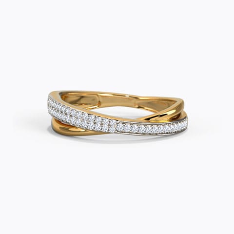 Gilda Shimmer Thread Diamond Band Diamond Rings 18 Karat Yellow Gold Gilda Shimmer Thread Diamond Band