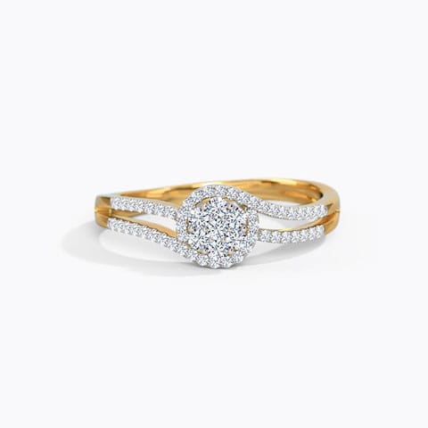 Ally Cluster Diamond Ring Diamond Rings 18 Karat Yellow Gold Ally Cluster Diamond Ring