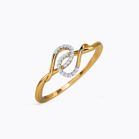Cleora Knot Diamond Ring Diamond Rings 18 Karat Yellow Gold Cleora Knot Diamond Ring