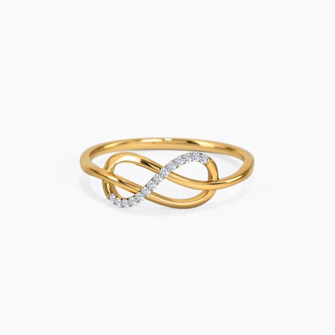 Alley Twine Diamond Ring Diamond Rings 18 Karat Yellow Gold Alley Twine Diamond Ring