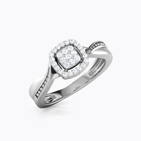 Anna Quad Diamond Ring Diamond Rings 18 Karat White Gold Anna Quad Diamond Ring