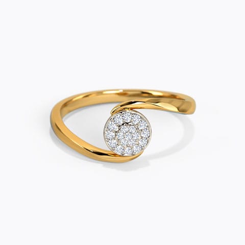 Adele Halo Diamond Ring Diamond Rings 18 Karat Yellow Gold Adele Halo Diamond Ring