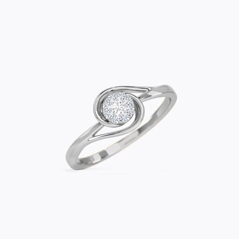 Barbara Curve Diamond Ring Diamond Rings 18 Karat White Gold Barbara Curve Diamond Ring