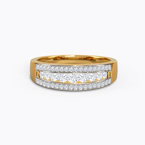 Lisa Row Diamond Band Diamond Rings 18 Karat Yellow Gold Lisa Row Diamond Band