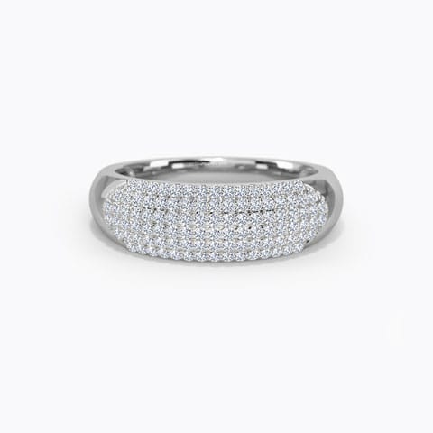 Olivia Pave Diamond Band Diamond Rings 18 Karat White Gold Olivia Pave Diamond Band