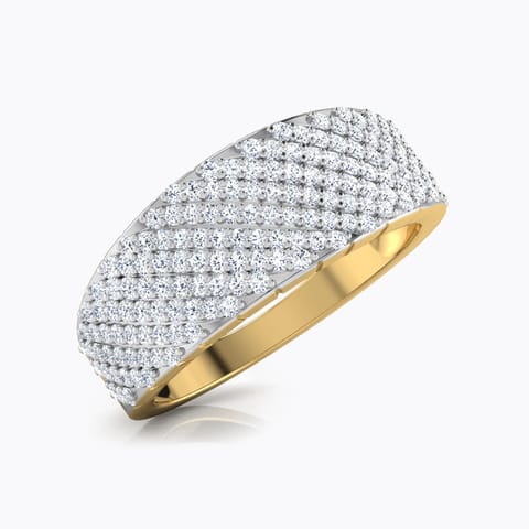 Marlyn Broad Diamond Band Diamond Rings 18 Karat Yellow Gold Marlyn Broad Diamond Band