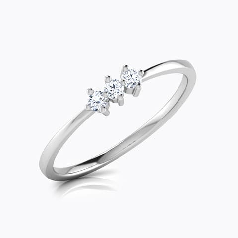 Alaina 3-Stone Diamond Ring Diamond Rings 18 Karat White Gold Alaina 3-Stone Diamond Ring