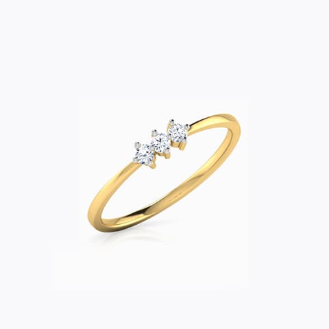 Alaina 3-Stone Diamond Ring Diamond Rings 18 Karat Yellow Gold Alaina 3-Stone Diamond Ring