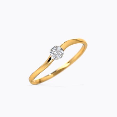 Maria Cluster Diamond Ring Diamond Rings 18 Karat Yellow Gold Maria Cluster Diamond Ring