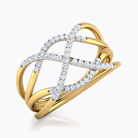 Anya Interwoven Diamond Ring Diamond Rings 18 Karat Yellow Gold Anya Interwoven Diamond Ring