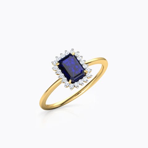 Riveria Elegant Gemstone Ring Diamond,Gemstone Rings 18 Karat Yellow Gold Riveria Elegant Gemstone Ring