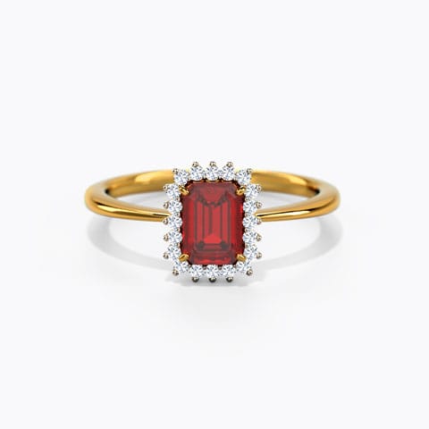 Riveria Elegant Gemstone Ring Diamond,Gemstone Rings 18 Karat Yellow Gold Riveria Elegant Gemstone Ring