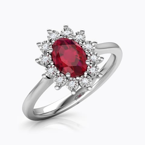 Azure Royal Gemstone Ring Diamond,Gemstone Rings 18 Karat White Gold Azure Royal Gemstone Ring