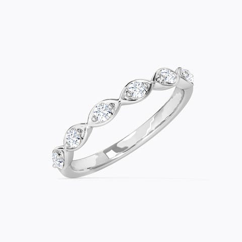 Ahuva Love Diamond Band Diamond Rings 18 Karat White Gold Ahuva Love Diamond Band