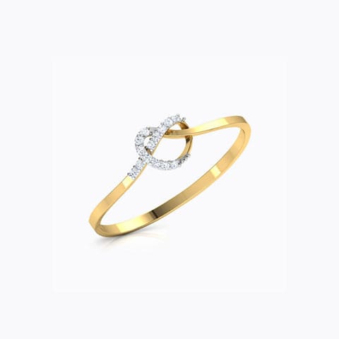 Silvia Love Knot Diamond Ring Diamond Rings 18 Karat Yellow Gold Silvia Love Knot Diamond Ring