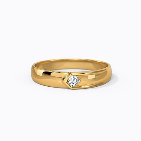Max Diamond Band for Men Diamond Rings 18 Karat Yellow Gold Max Diamond Band for Men