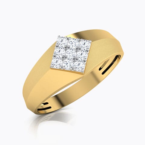 Oliver Diamond Ring For Men Diamond Rings 18 Karat Yellow Gold Oliver Diamond Ring For Men