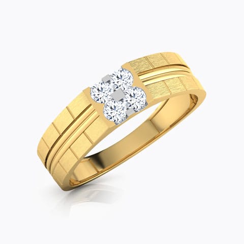 Samuel Diamond Ring For Men Diamond Rings 18 Karat Yellow Gold Samuel Diamond Ring For Men