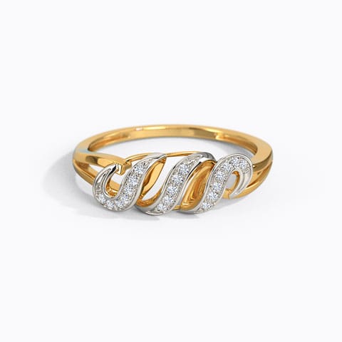 Interwind Shimmer Diamond Ring Diamond Rings 18 Karat Yellow Gold Interwind Shimmer Diamond Ring