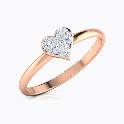 Radiant Heart Diamond Ring Diamond Rings 18 Karat Rose Gold Radiant Heart Diamond Ring