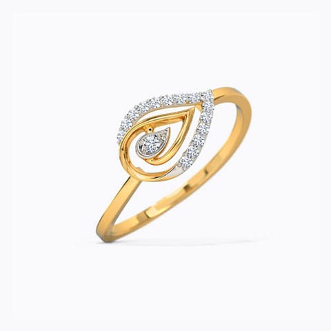 Trickel Diamond Ring Diamond Rings 18 Karat Yellow Gold Trickel Diamond Ring