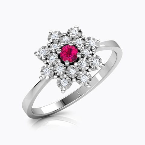 Bloom Miracle Plate Diamond Ring Diamond,Gemstone Rings 18 Karat White Gold Bloom Miracle Plate Diamond Ring