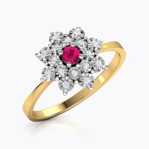 Bloom Miracle Plate Diamond Ring Diamond,Gemstone Rings 14 Karat Yellow Gold Bloom Miracle Plate Diamond Ring