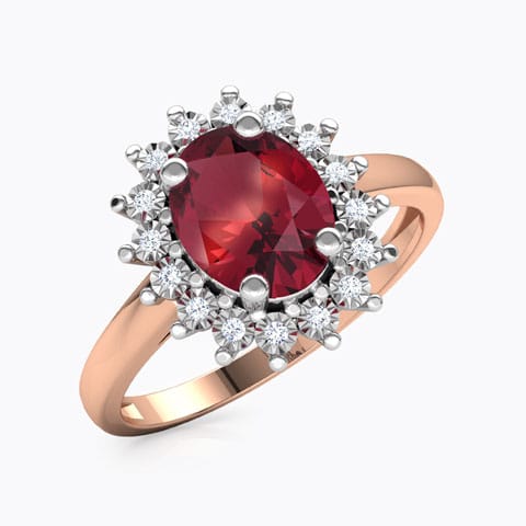 Sparkling Miracle Plate Diamond Ring Diamond,Gemstone Rings 18 Karat Rose Gold Sparkling Miracle Plate Diamond Ring