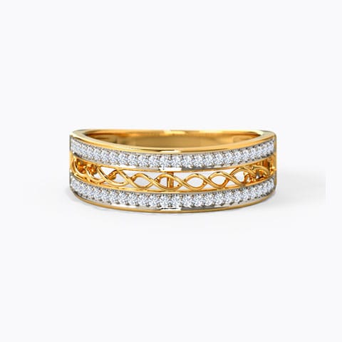 Demure Diamond Ring Diamond Rings 18 Karat Yellow Gold Demure Diamond Ring