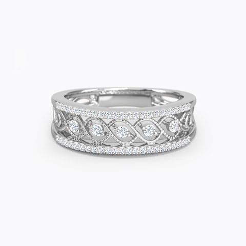 Helix Diamond Ring Diamond Rings 18 Karat White Gold Helix Diamond Ring