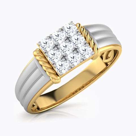 Garry Diamond Ring For Men Diamond Rings 18 Karat Yellow Gold Garry Diamond Ring For Men