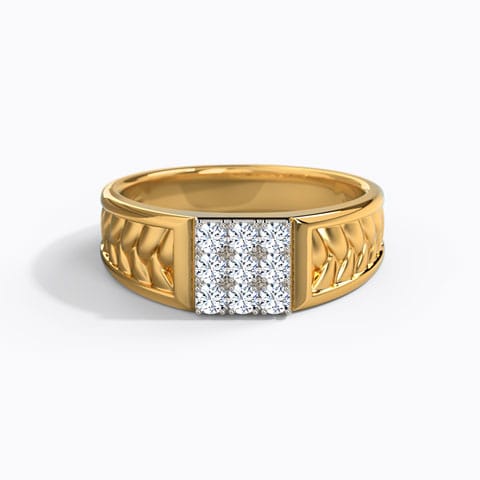 Terry Diamond Ring For Men Diamond Rings 18 Karat Yellow Gold Terry Diamond Ring For Men