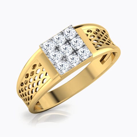 Falon Diamond Ring For Men Diamond Rings 18 Karat Yellow Gold Falon Diamond Ring For Men