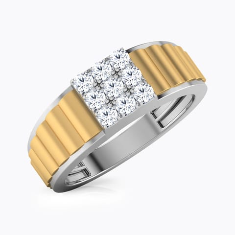 Lamar Diamond Ring For Men Diamond Rings 18 Karat White Gold Lamar Diamond Ring For Men
