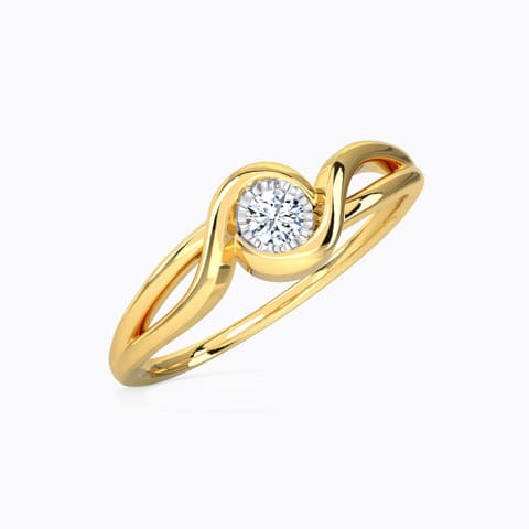 Twine Miracle Plate Diamond Ring Diamond Rings 18 Karat Yellow Gold Twine Miracle Plate Diamond Ring