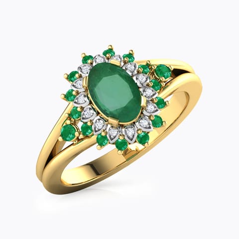 Aalifa Diamond Ring Diamond,Gemstone Rings 18 Karat Yellow Gold Aalifa Diamond Ring