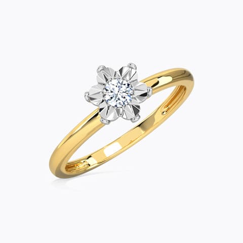 Blossom Miracle Plate Diamond Ring Diamond Rings 18 Karat Yellow Gold Blossom Miracle Plate Diamond Ring