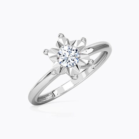 Floret Miracle Plate Diamond Ring Diamond Rings 18 Karat White Gold Floret Miracle Plate Diamond Ring