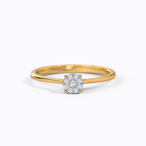 Petite Quad Diamond Ring Diamond Rings 18 Karat Yellow Gold Petite Quad Diamond Ring