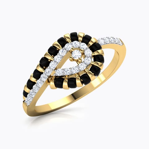 Avni Mangalsutra Diamond Ring Diamond Rings 18 Karat Yellow Gold Avni Mangalsutra Diamond Ring