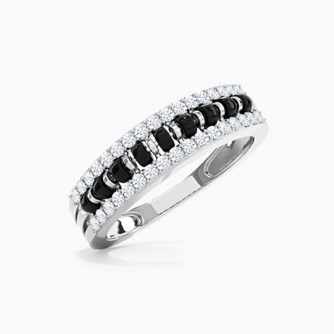 Yukti Mangalsutra Diamond Ring Diamond Rings 14 Karat White Gold Yukti Mangalsutra Diamond Ring