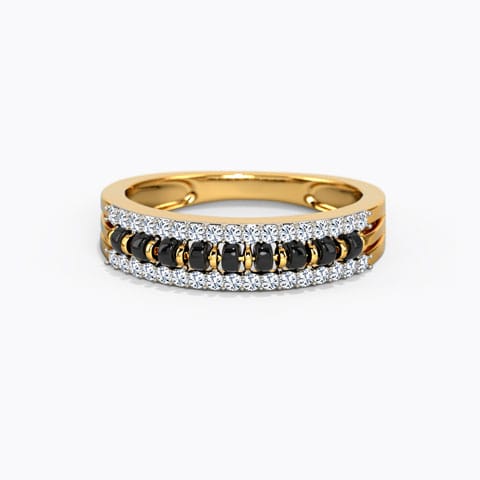 Yukti Mangalsutra Diamond Ring Diamond Rings 18 Karat Yellow Gold Yukti Mangalsutra Diamond Ring