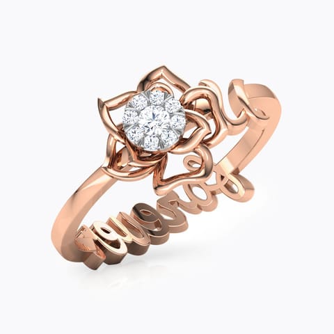 Forever Love Diamond Ring Diamond Rings 14 Karat Rose Gold Forever Love Diamond Ring
