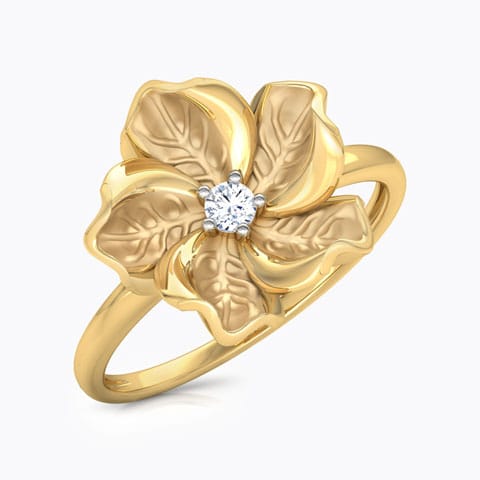 Rue Bloom Diamond Ring Diamond Rings 18 Karat Yellow Gold Rue Bloom Diamond Ring