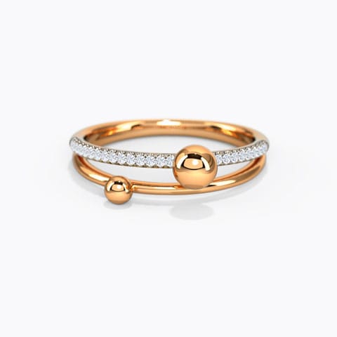 Dewdrops Linear Diamond Ring Diamond Rings 18 Karat Rose Gold Dewdrops Linear Diamond Ring