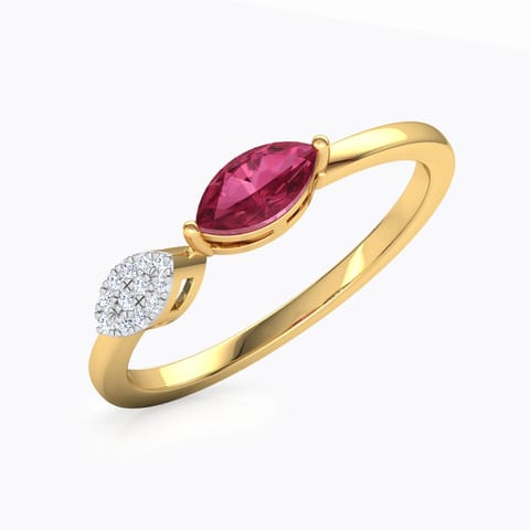 Tourmaline Classic Gemstone Ring Diamond,Gemstone Rings 18 Karat Yellow Gold Tourmaline Classic Gemstone Ring