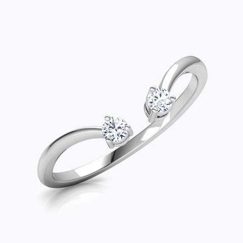 Arc Stackable Diamond Ring Diamond Rings 14 Karat White Gold Arc Stackable Diamond Ring
