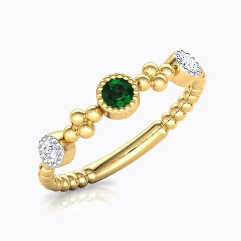 Droplets Stackable Diamond Ring Diamond,Gemstone Rings 14 Karat Yellow Gold Droplets Stackable Diamond Ring