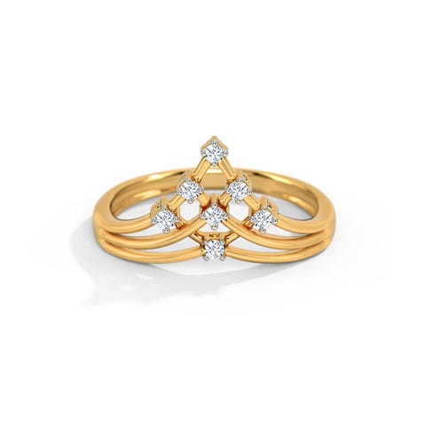 Alosha Glow Diamond Ring Diamond Rings 18 Karat Yellow Gold Alosha Glow Diamond Ring