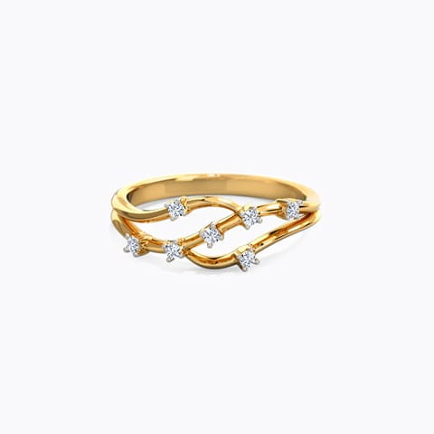Kiara Lustre Diamond Ring Diamond Rings 18 Karat Yellow Gold Kiara Lustre Diamond Ring
